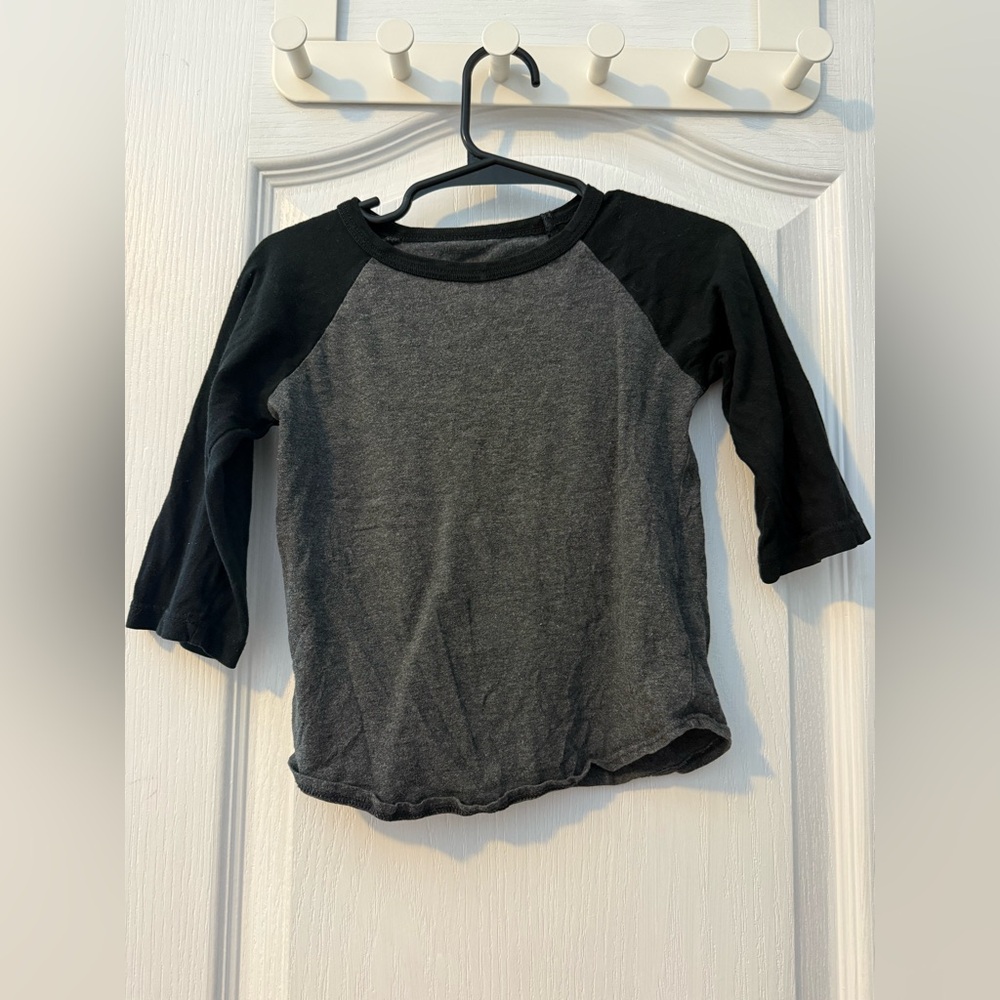 Mini mioche long sleeve tee in black Size 1/2